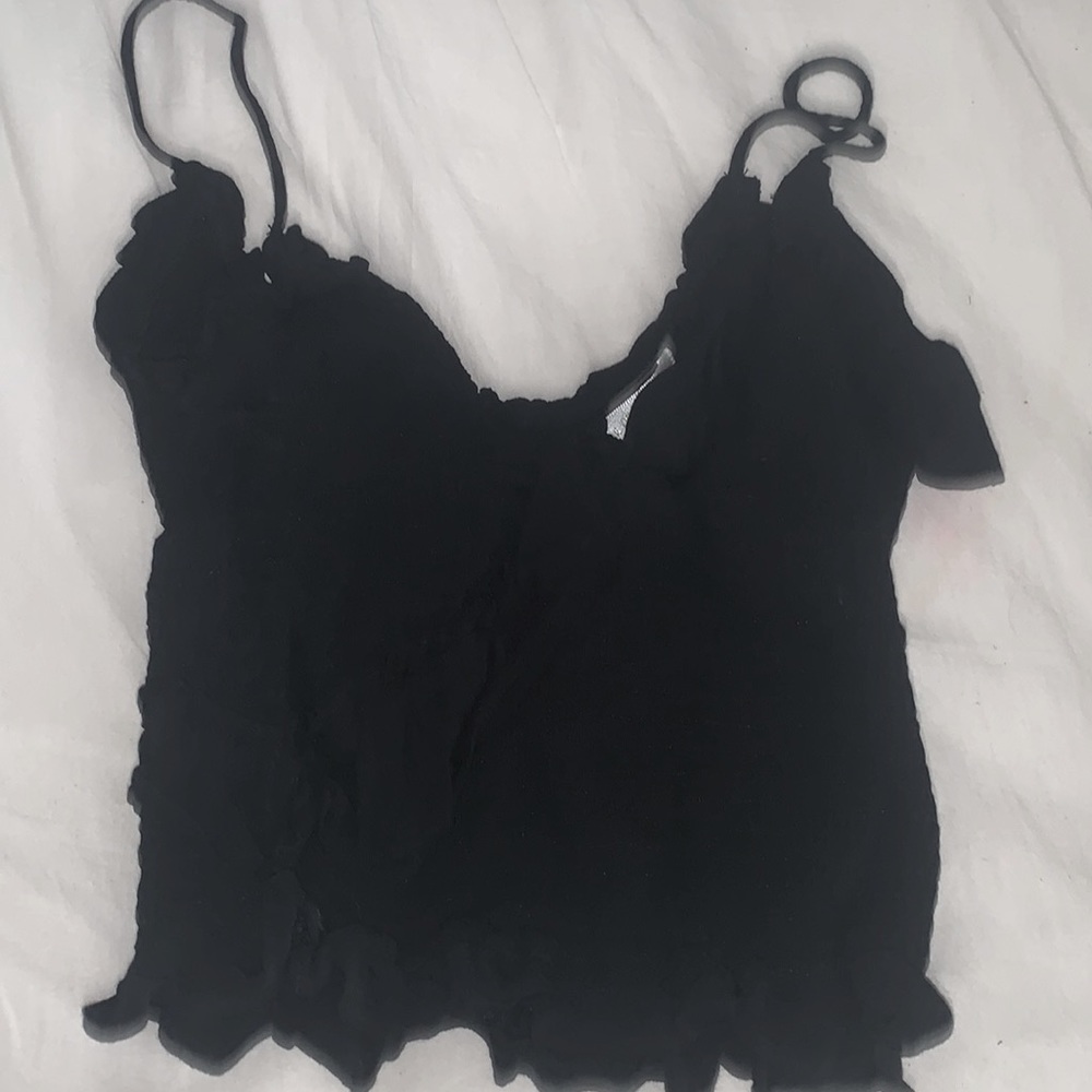 Lettuce String Black Tank Top Wrap